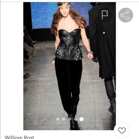 WILLIAM RAST SEXY LEATHER BUSTIER TOP - Picture 8 of 8